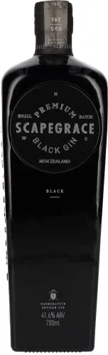 SCAPEGRACE Black 41.6% - Premium Gin - Serie limitata - Naturalmente nero, cambia colore con l'acqua tonica - 700 ml