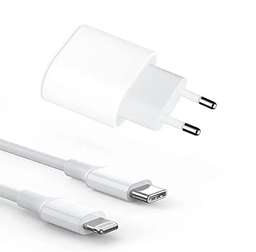 [Apple MFi Certified] iPhone Caricabatterie, USB C 20W Rapido Caricatore con Cavo USB C a Lightning Compatibile con iPhone SE 2020/12/12 Mini/12 Pro Max/11/11Pro Max/Xs/XR/X
