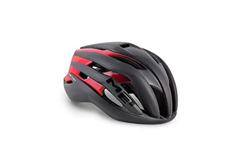 MET Casco Trenta Nero Roj S(52-56), Adulti Unisex, Multicolore (MIPS)