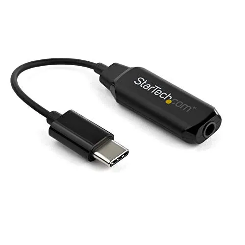 StarTech.com Adattatore audio da USB C a 3,5 mm - Jack per cuffie da USB tipo C digitale a AUX femmina con DAC a 32 bit (USBCAUDIO)