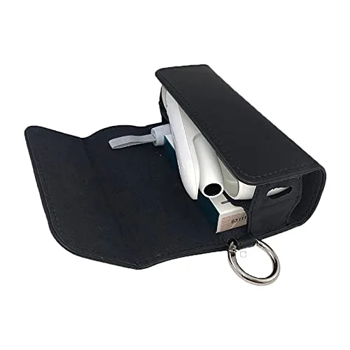 GC-TECH Custodia compatibile con borsa IQOS 3 + 3 Duo, custodia protettiva con serratura per caricabatterie, penna e bastoncini per la pulizia, nero