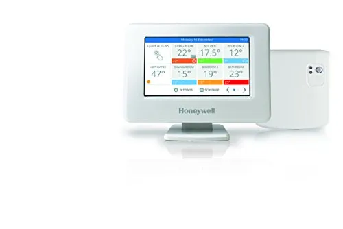 Honeywell Home THR99C3110 evohome Kit termostato Wi-Fi smart con modulo relè wireless per il controllo della caldaia, bianco (2 pezzi), 0 V, 139x101x21mm