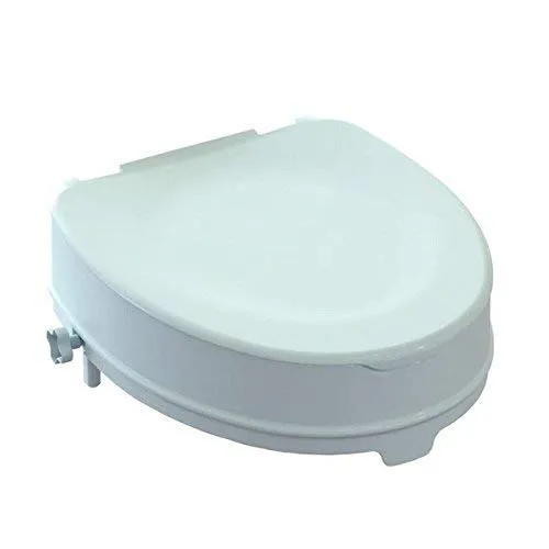 Rialzo WC, AlzaWater Anatomico con Sistema di Fissaggio Laterale (Con coperchio, Altezza 10 cm)