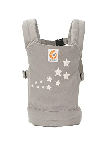 Ergobaby Marsupio per Bambole Giocattolo per Bambini, Galaxy Grigio Portabambole in Cotone 100%