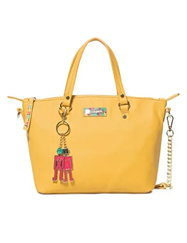 Desigual Bag Colorama Gela Women - Borse a tracolla Donna, Giallo (Ocre), 10.5x22x25 cm (B x H T)