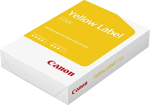 Canon Yellow Label - Carta standard A4, 80 g/m², 500 fogli per fotocopiatrici PEFC (spessore 102µm 150 bianco)