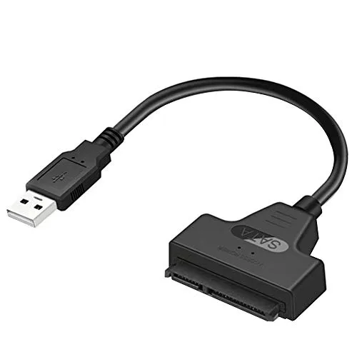 Arichtop SATA 3 Cavo adattatore da SATA a 6 Gbps USB da 2,5 pollici SSD esterno HDD 22 Pin Sata III per cavo, USB 2,0,20 cm