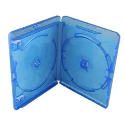 10 Custodie BD-R Blu Ray DOPPIE 12,5mm con tasca trasparente per copertina