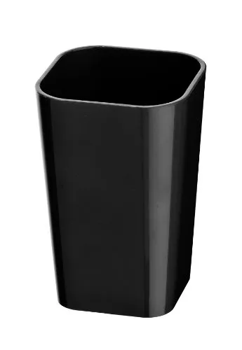 Wenko Candy 20329233 Bicchiere Porta spazzolini Black – Porta spazzolino per spazzolino e dentifricio, in polistirolo, 7,3 x 11 x 7,3 cm, Nero