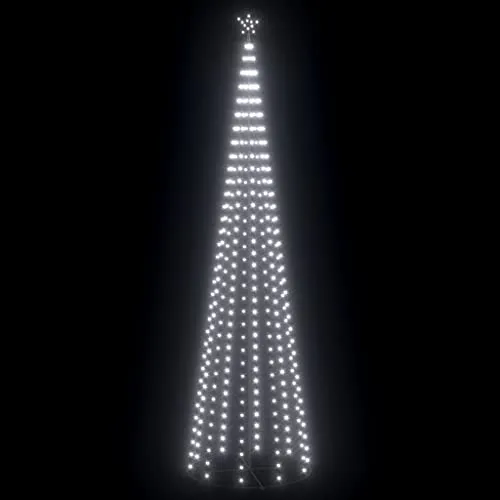 vidaXL Albero di Natale a Cono con 752 LED Bianco Freddo 160x500 cm