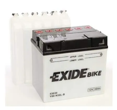 Batteria moto Exide E60-N30L-B Y60-N30L-B 12v 30ah 300A dimensioni 185X128X168