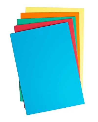 House of card & Paper - Cartoncini colorato A2, 220 g/mq – assortiti (confezione da 50 fogli)