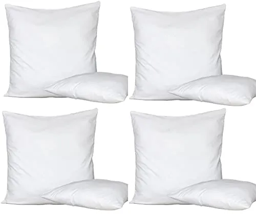 Bed Store® Set 4 pezzi anima imbottitura anallergica per cuscini divano, poltrona, letto da rivestire in quattro misure (45 X 45)