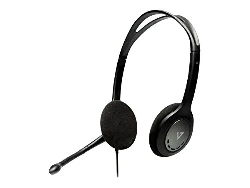 V7 HA202-2EP Cuffie stereo leggere da 3,5 mm con microfono