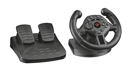 Trust Gaming 21684 GXT 570 Volante da Corsa con Feedback a Vibrazione per PS3 e PC, Nero