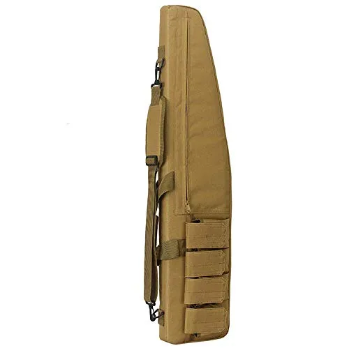 Gexgune 95cm Guerra militare gioco Tactical Gun Bag Durevole anti-scivolo Resistente all'acqua Caccia Attrezzature pistola ad aria fucile custodia protettiva borsa (Tan)