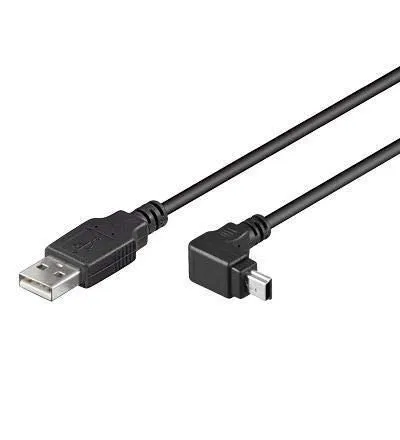 Techly 305236 Cavo USB 2.0 A Maschio/Mini B Maschio 90° 1,8 m Nero Nero