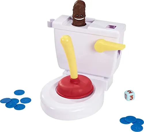 Mattel Games- Acchiappa la Cacca con Toilet Incluso, Gioco da Tavolo per Bambini 5 + Anni, FWW30