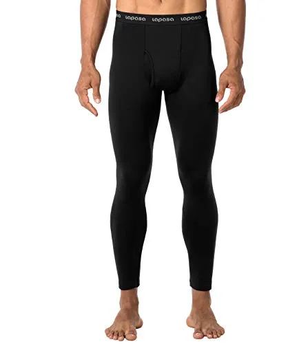 LAPASA Uomo Pantaloni Termici Invernali Ad Alta Densità Intimo Super Termico Heavyweight M25 (Small, Nero 2)