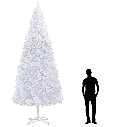 Gecheer Albero di Natale Artificiale Grande Bianco 3 m|4 m|5 m,Albero Artificiale Natale,Ablero Finto Natale,Albero Natalizia 300 cm/400 cm/500 cm