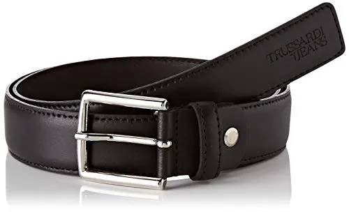 Trussardi Jeans Entry Price Belt H.3 Leather Cintura, Nero (Black K299), (Taglia Produttore:85) Uomo