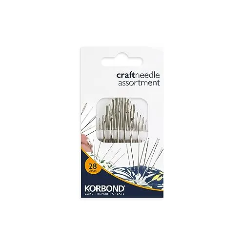 KORBOND Set Triplo Ricamo/Punto Croce, 6 Aghi per Perline 16 Aghi Crewel/Ricamo 28 Aghi in Totale per Cucire a Mano, riparazioni, rammendi e creazioni