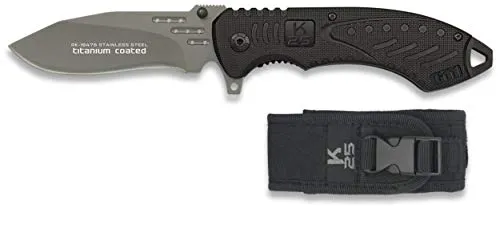  coltello RUI-K25 manico del fatto con G11, slip nero, foglio di 9,4 centimetri. Caccia