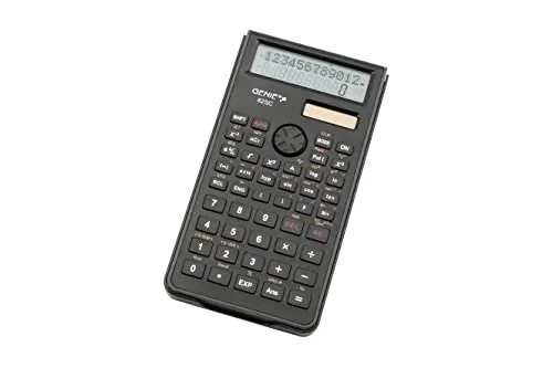 Genie 82 SC- Calcolatrice tascabile con coperchio di protezione, display con 2 righe, 10 cifre, nero