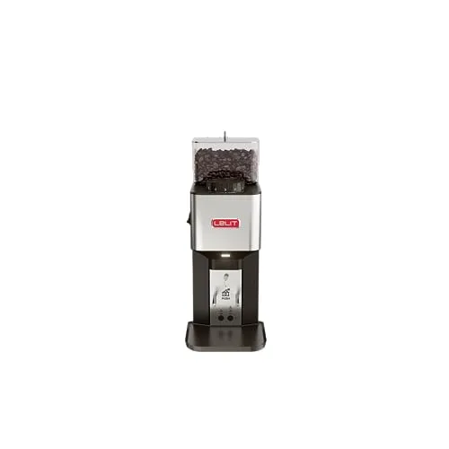 Lelit PL71 William, macinacaffè on-Demand con macine Piane 50 mm e Tempo di macinatura impostabile, 270 W, 0.35 kg, Acciaio Inossidabile, Argento