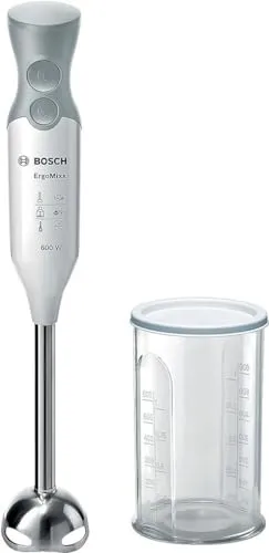 Bosch MSM66110 Mixer a Immersione, 600 W, 0.6 Litri, Plastica, Bianco