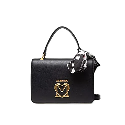 Love Moschino, Borsa a Spalla da Donna, Pre Collezione Autunno Inverno 2021, Nero, Taglia unica