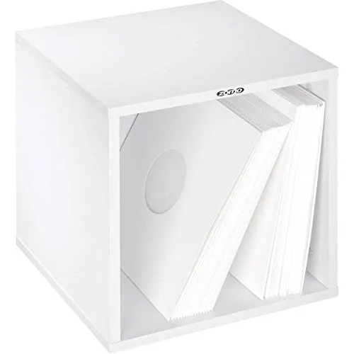 Zomo VS BOX Scatola per 100 dischi vinile, Bianco