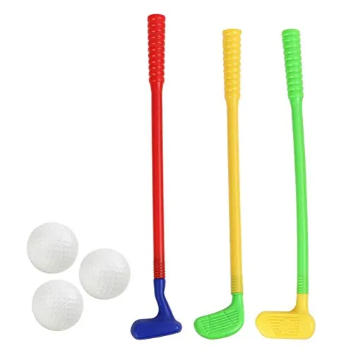 Toyvian Giocattoli da Golf in plastica per Bambini, minigolf Set da Gioco / Mazze da Golf per Bambini Afferrare la capacità di Sviluppo
