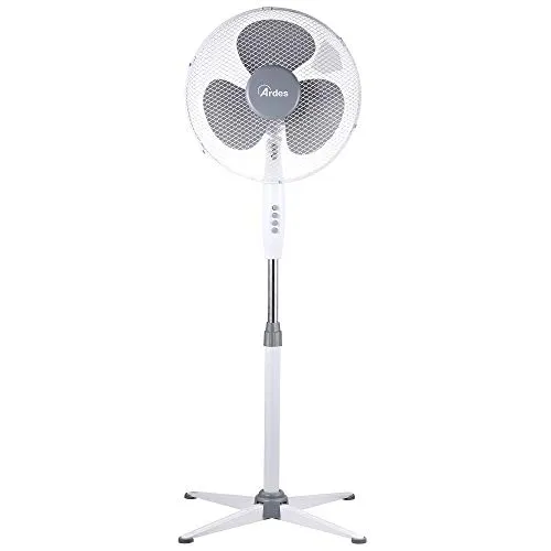 Ardes AR5BR40P Ventilatore a Piantana Brisa 40P, 3 Pale 40 cm, Base Croce 60 cm, Altezza Regolabile, W, Bianco, 40