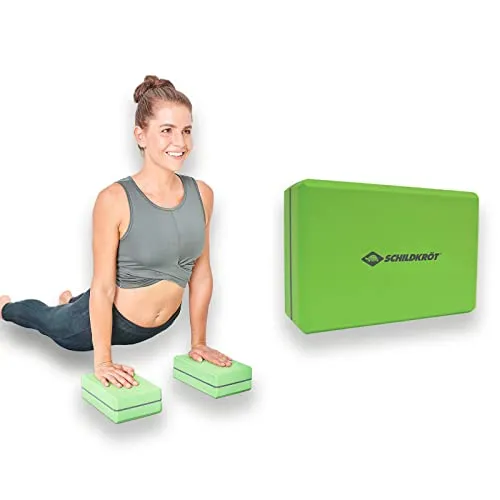 Schildkröt Fitness Block, Blocco Pilates, Yoga, Meditazione, Aiuto per Lo Stretching, Schiuma Dura Antiscivolo e Morbida, Verde, 960130