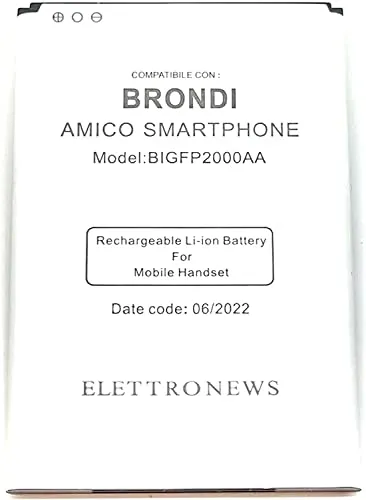 Batteria Brondi Amico Smartphone cod. BIGPF2000AA 3G BL-55A 2000mAh compatibile Brondi Amico Smartphone + Smartphone più
