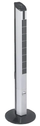 Bestron Ventilatore a torre con funzione oscillante, Altezza: 107 cm, 50 W, Nero/Grigio