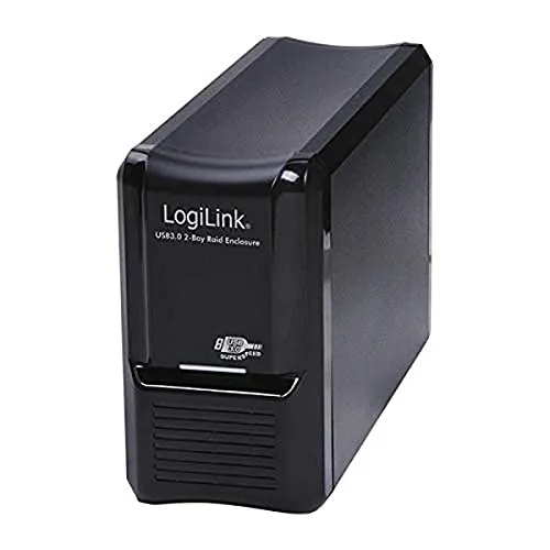 LogiLink ua0154 a USB 3.0 " Two-bay Raid Custodia in Alluminio, 2 X 3,5 Pollici Nero