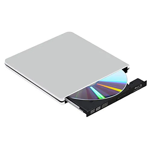 Lettore Masterizzatore Blu Ray Dvd, USB 3.0 Esterno Blu-Ray Portatile 3D CD Dvd RW Lettore Disco per Laptop/Desktop/MacBook, Win 7/8/10, Linux, PC