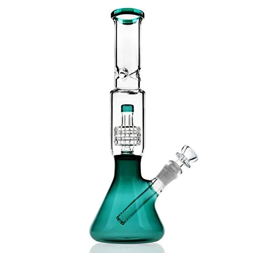 REANICE Percolator bong 14,5mm Altezza 29,5cm Bongs verde Bubblers narghil¨¨ Honeycomb Glass water pipes
