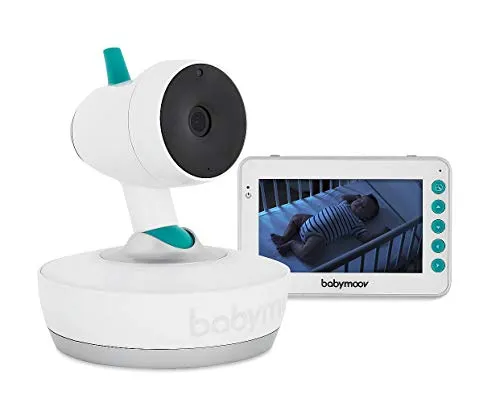 Babymoov A014417 YOO Moov Babyphone Video Motorizzato 360°, Bianco