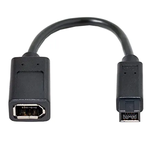 Cablecc IEEE 1394 6Pin Femmina a 1394b 9Pin Maschio Firewire 400 a 800 Cavo 20 cm