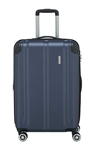 travelite valigia a 4 ruote M con chiusura TSA e soffietto a espansione, serie CITY: robusto trolley a scocca rigida con superficie antigraffio, 68 cm, 78 litri (espandibile fino a 86 litri)