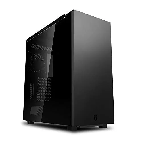 DeepCool Macube 550 Case Full Tower Computer PC Desktop Gaming 0.8mm SGCC 2*USB3.0 con Ventola da 120 mm Black Pannello Laterale in Vetro Temperato Magnetico (AxPxL: 520x526x241 mm)