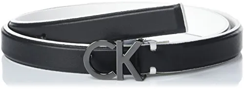 Calvin Klein Seasonal Bombe' Belt 2cm Cintura, Nero (Black 001), 100 Donna