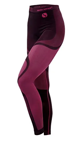sesto senso® Donna Intimo Termico Pantaloni Lunghi Funzionale Sottopantaloni Leggings Biancheria Intima Termoattivo (M, Rosa)