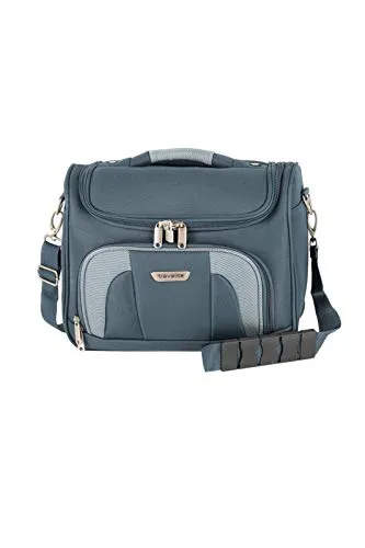 Travelite Borsa da Toilette per Bagaglio a Mano con Funzione Clip-On, Serie di Valigie Orlando: Classica Borsa da Viaggio Morbida dal Design Senza Tempo, 098492-20, 19l, 0.9 Kg, Blu Marino (Blu)