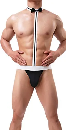 GUKOO Sexy Intima Uomo Cameriera Costume Mutande a Perizoma Trasparente Mutande Shorts Slip Tanga Pantaloni