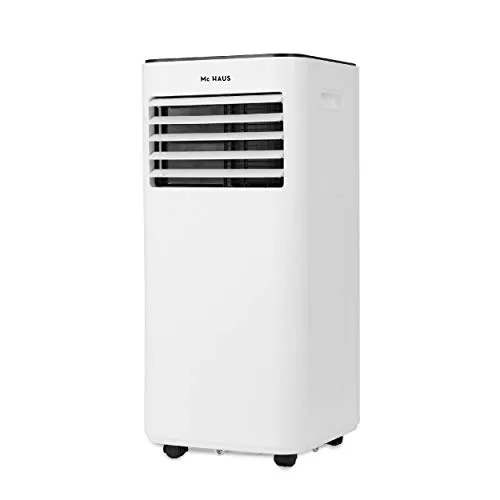 Mc Haus ARTIC-160 - Condizionatore portatile caldo/freddo 7000BTU classe A, 4 in 1: raffreddamento, riscaldamento, ventilazione e deumidificatore, controllo remoto, fino a 15m², colore: bianco