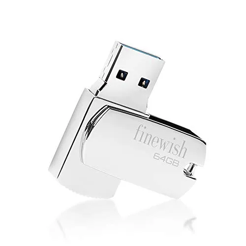 Chiavetta USB 64 GB 3.0, Pennetta USB 64 GB 3.0 Metallo Pen Drive 64GB Impermeabile Penna USB 64 giga Memoria Esterna PC (Argento)